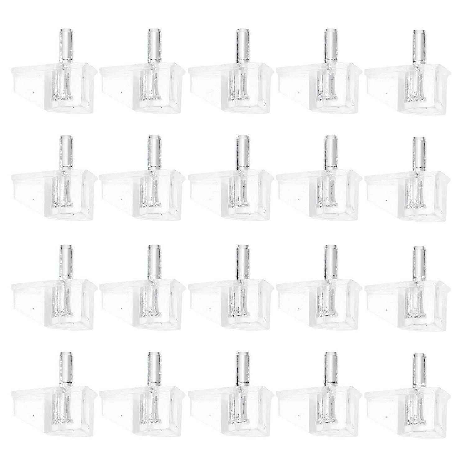 20pcs Transparent Shelf Support Peg Plastic Cabinet Shelf Pegs Shelf Bracket Pegs 3MM