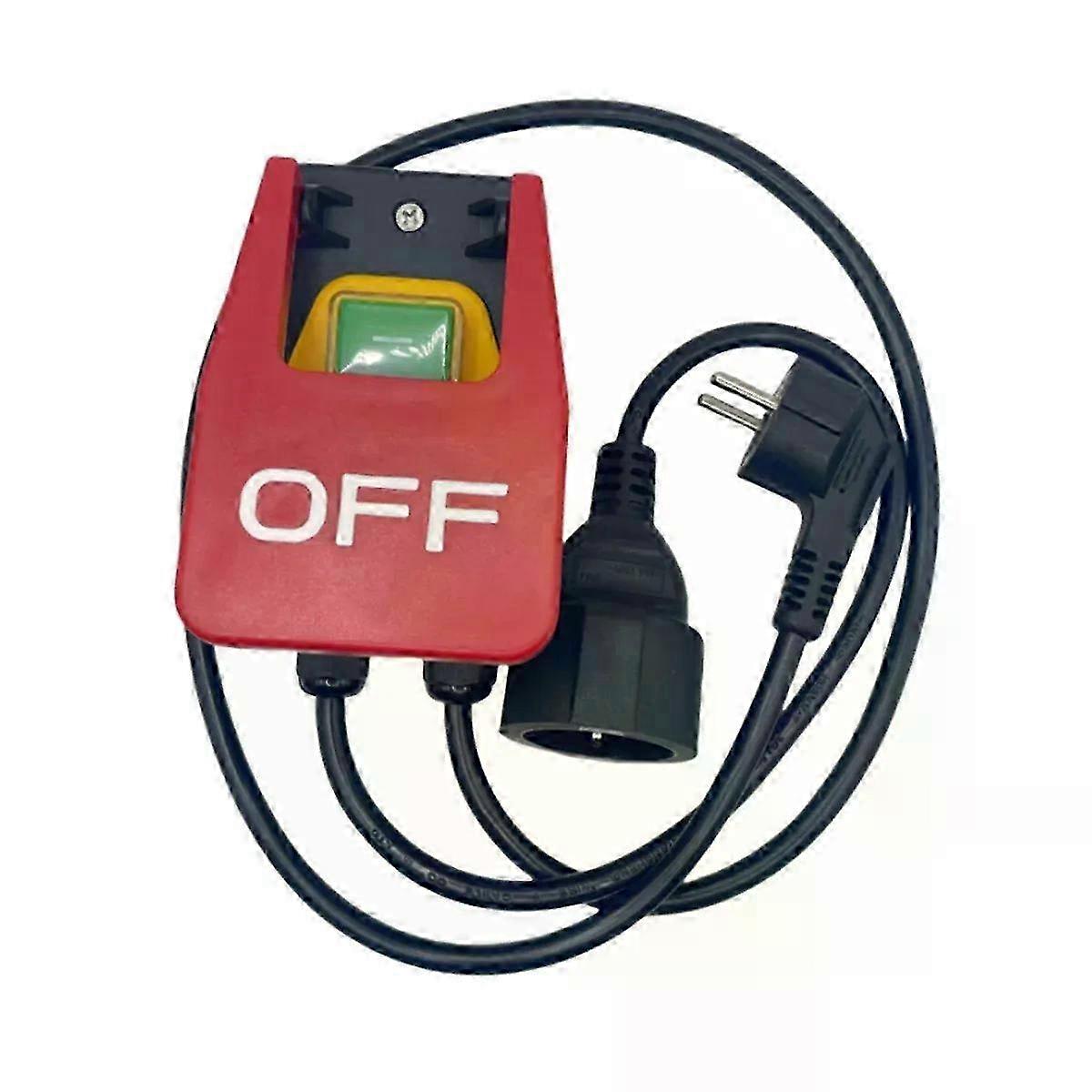 220V Single-Phase On/Off Switch Switch Zero Voltage Switch with Socket Emergency Off Switch EU Plug