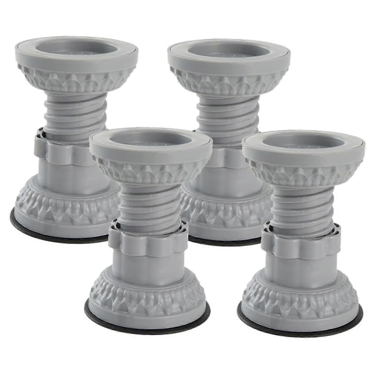 Lift Pads Set of 4, Adjustable Anti-Vibration Pads for Washer and Dryer Base, Plastic, Light Grey