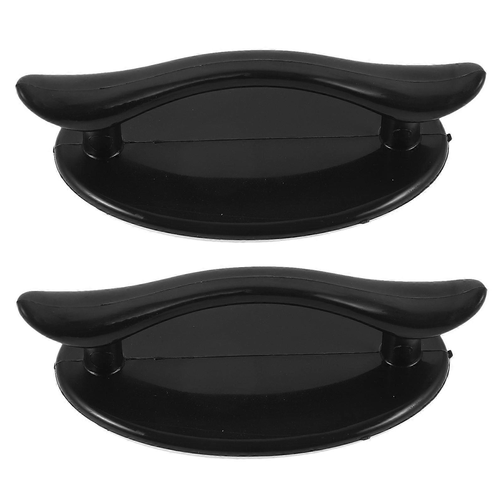 Self Adhesive Door Handle Cupboard Handles Pull Cabinet Drawer Knobs Instant Black Plastic Self Stick Handles