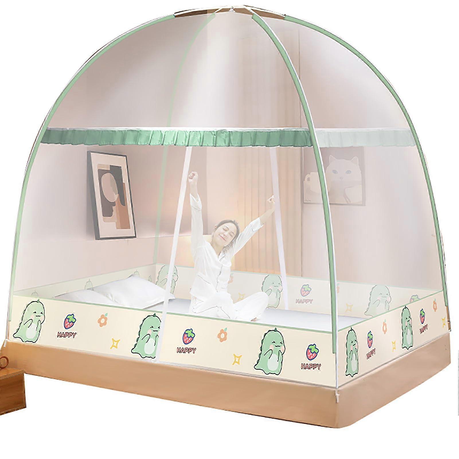 Pop-Up Mosquito Net Tent with Wide Roof, Portable Folding Design, Groundsheet for Bedroom, Backyard, Camping, 1.2 x 2.0 m