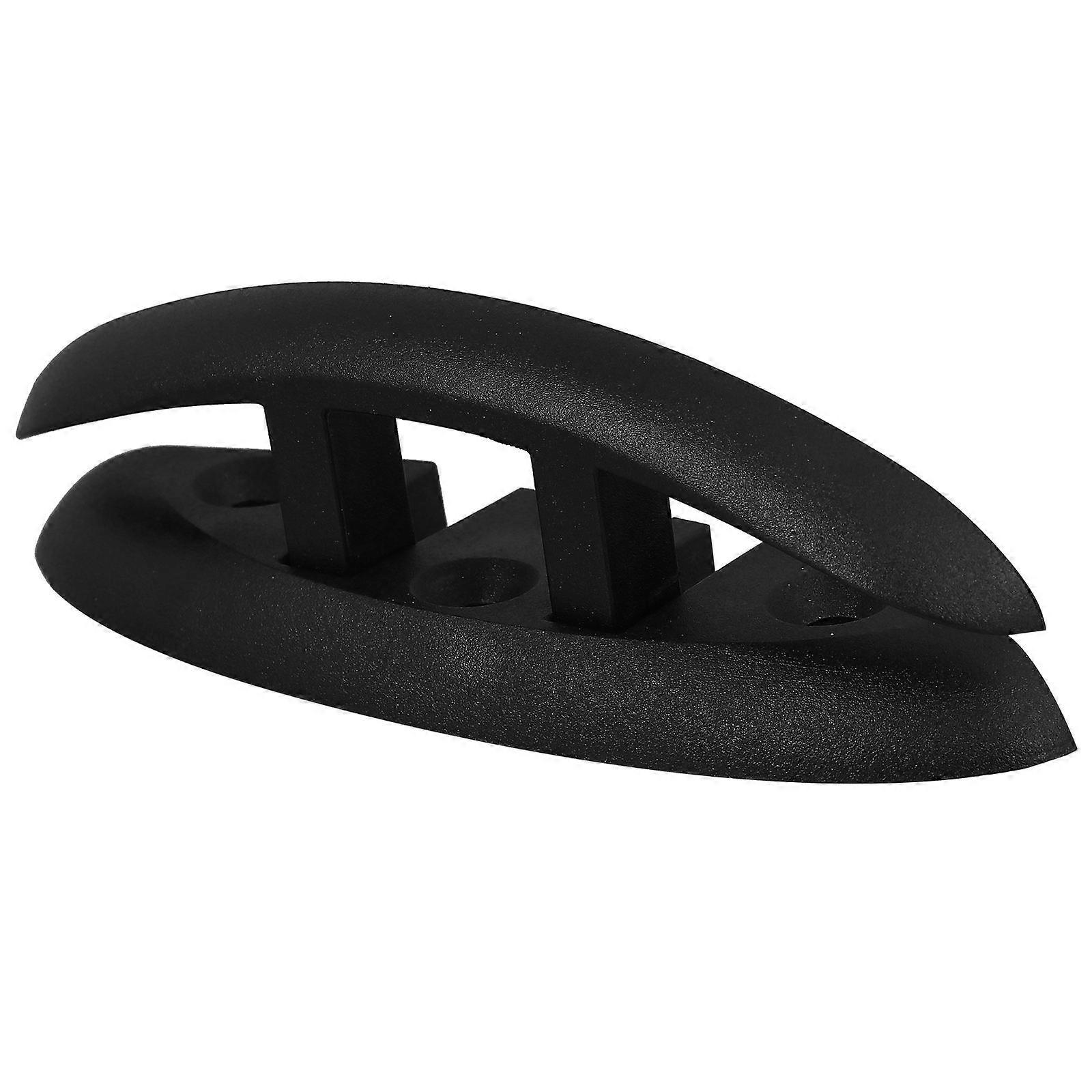 Foldable Flagpole Cleat Hook for Outdoor Use Black Nylon with Pre Drilled Holes 6 5 inch