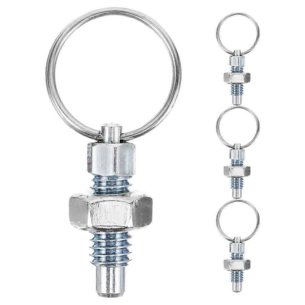 4pcs Spring Loaded Indexing Plunger with Pull Ring – Versatile Mechanical Knob for Industrial Equipment Applications