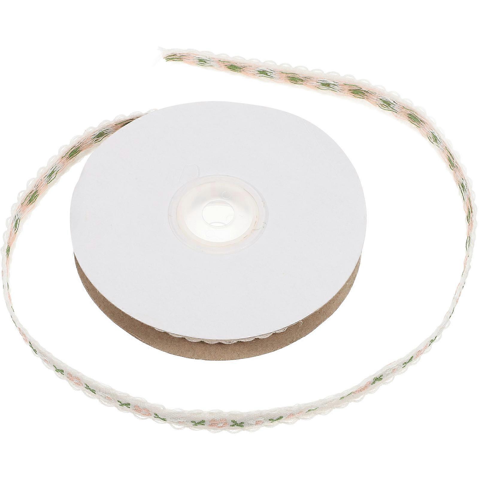 Floral Pattern Ribbon Polyester Fabric Ribbon For Bouquet Wrapping 1 Roll