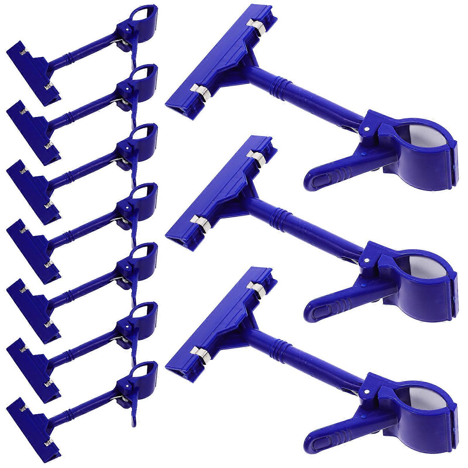 Classic Style Sign Clips Plastic POP Advertising Clip T-Shaped Blue 10Pcs