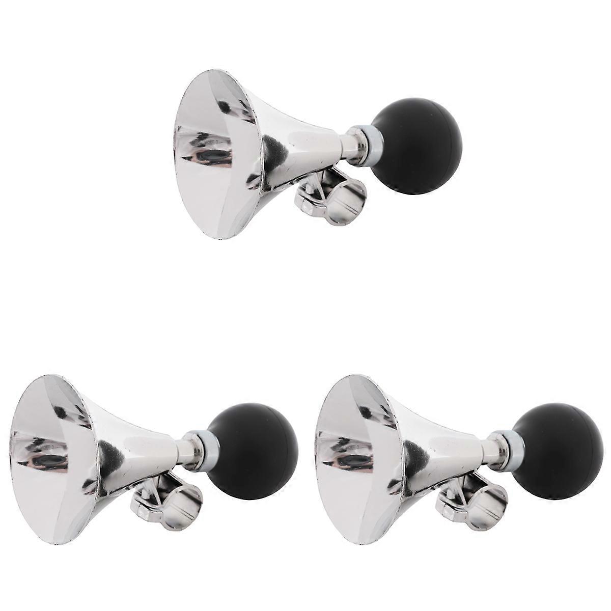 3X UPPERX Black Rubber Bulb 21mm Dia Handlebar Bike Bicycle Air Horn Bugle Trumpet