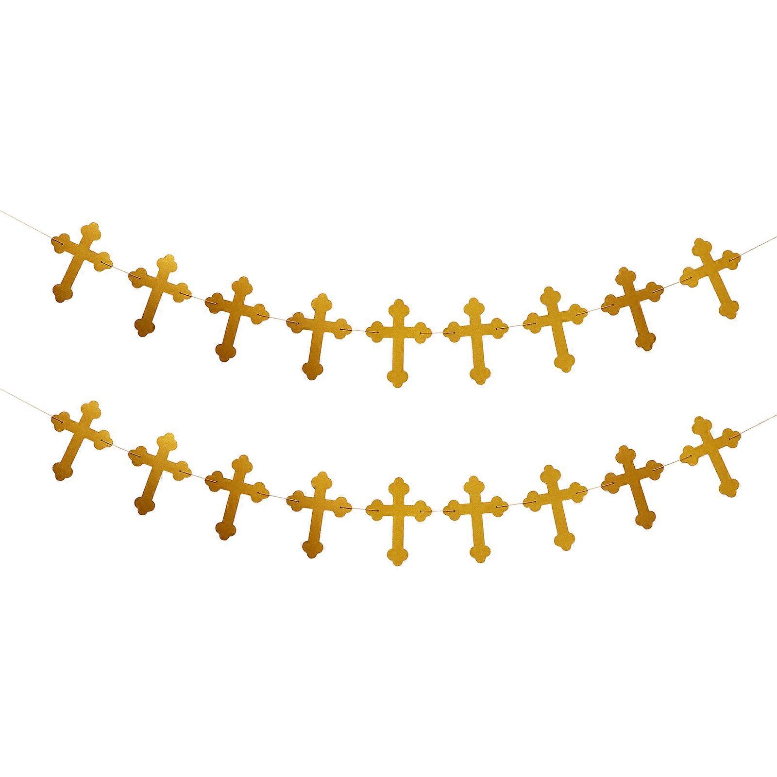 Party Banner Cross Hanging Birthday Carnival Decorative 2Pcs