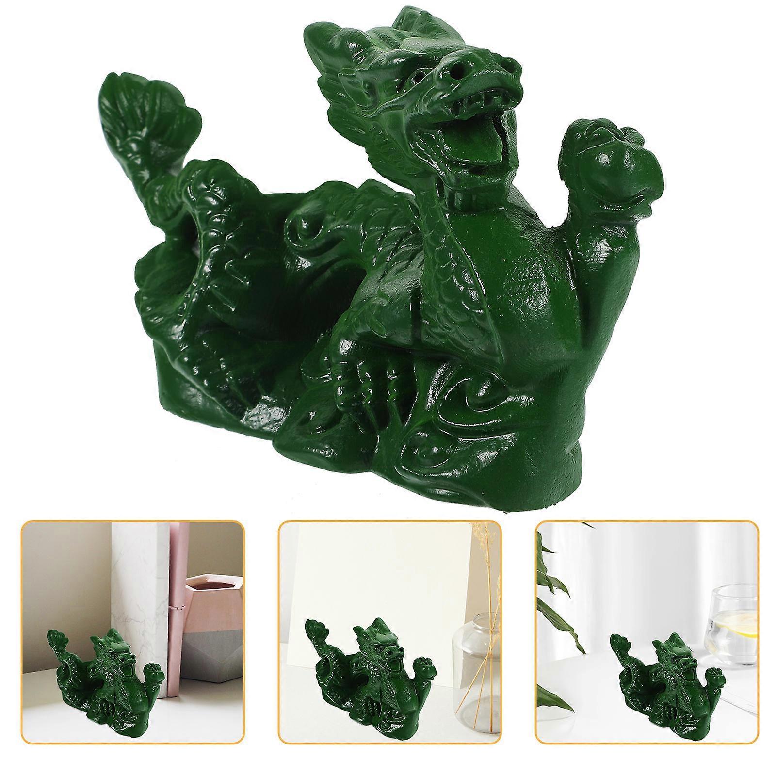 Wood Dragon Feng Shui Statue 9.50X5.50X2.50CM Carved Sculpture Home Office 1Pack