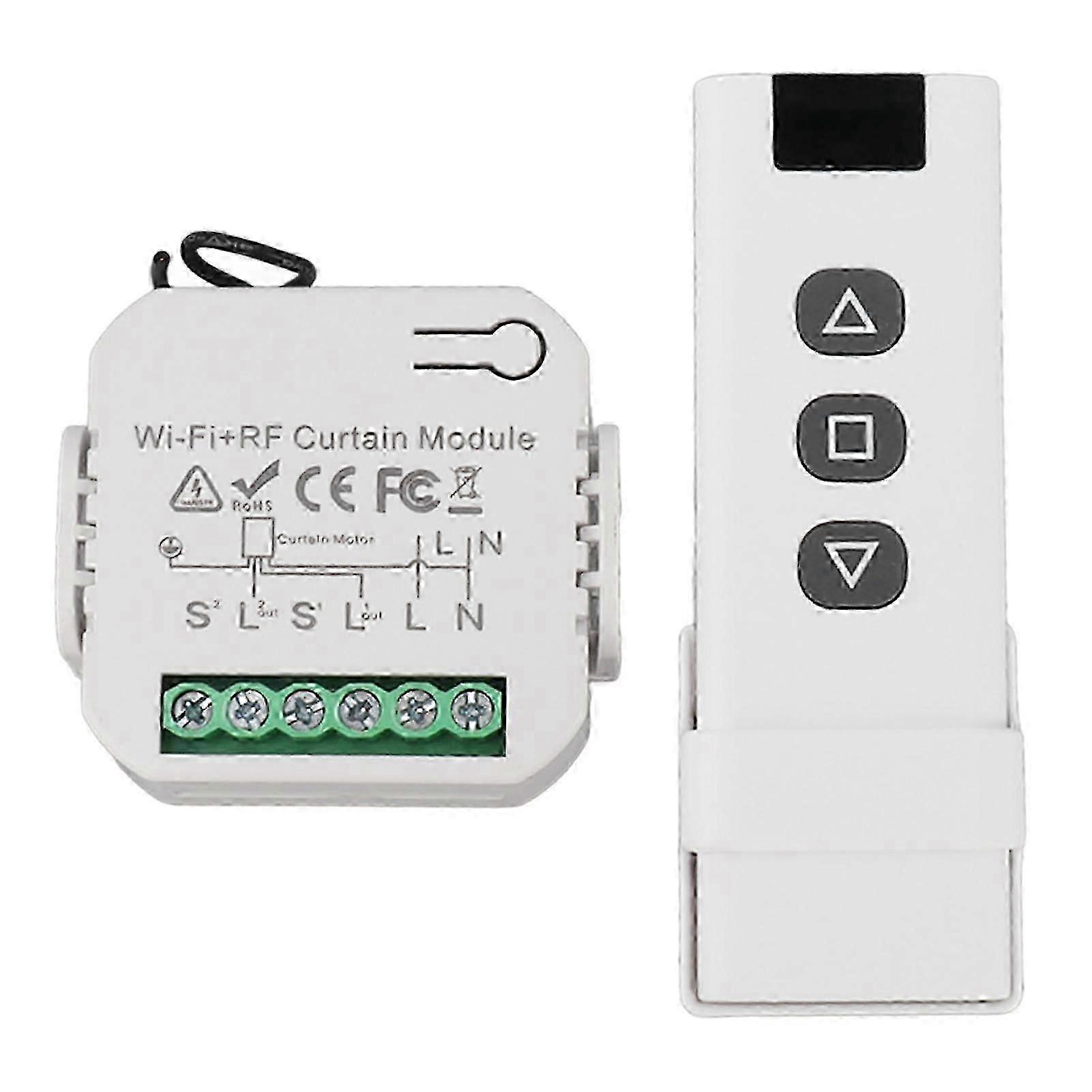 Wireless Roller Shutter Control Retrofit Set Wireless Switch compatible Shutters Blinds Awnings Consists of RF Remote Control_Special Gift