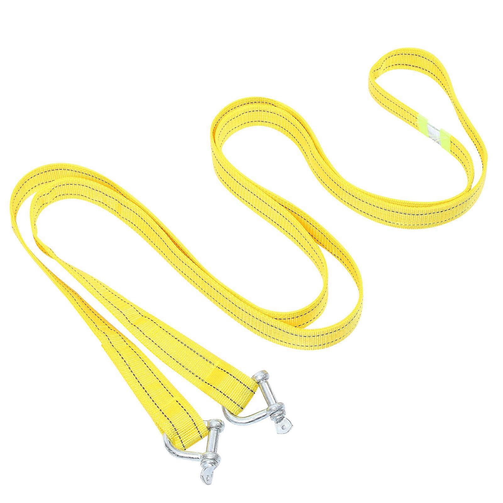 Vehicle Tow Rope Car Tow Dolly Towing Strap Boats Low-Light Conditions Polyester Durability 1Pcs