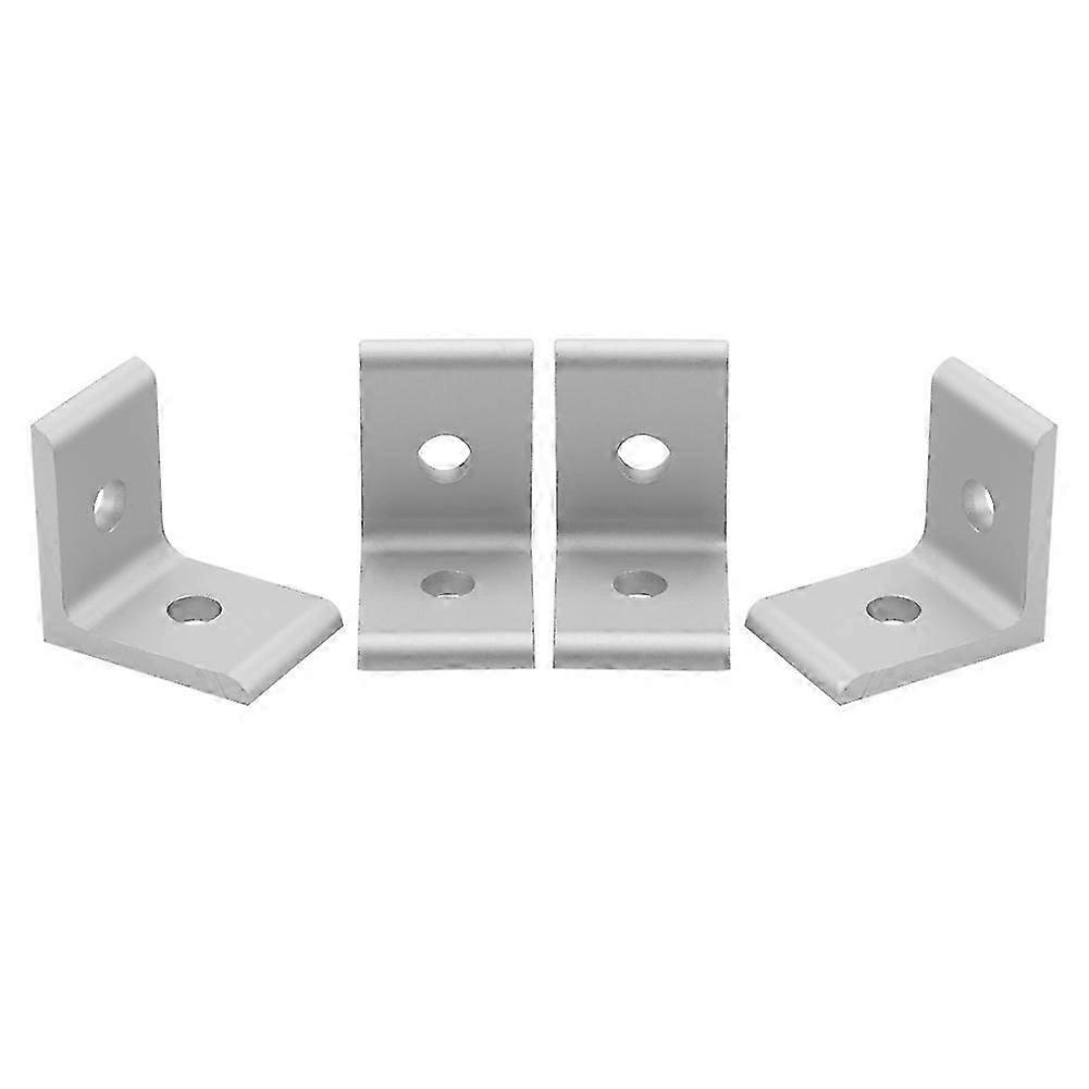 4pcs Connector Corner Angle Bracket Connection Joint Aluminum Profile (White 2020A)