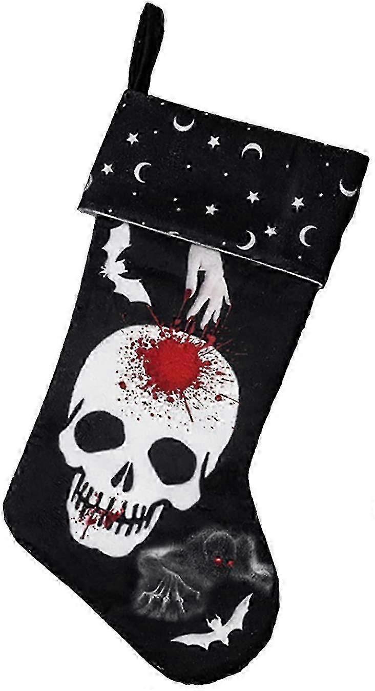 Halloween Decoration Sock - Skull Motif - The Nightmare Before Christmas - Christmas Tree