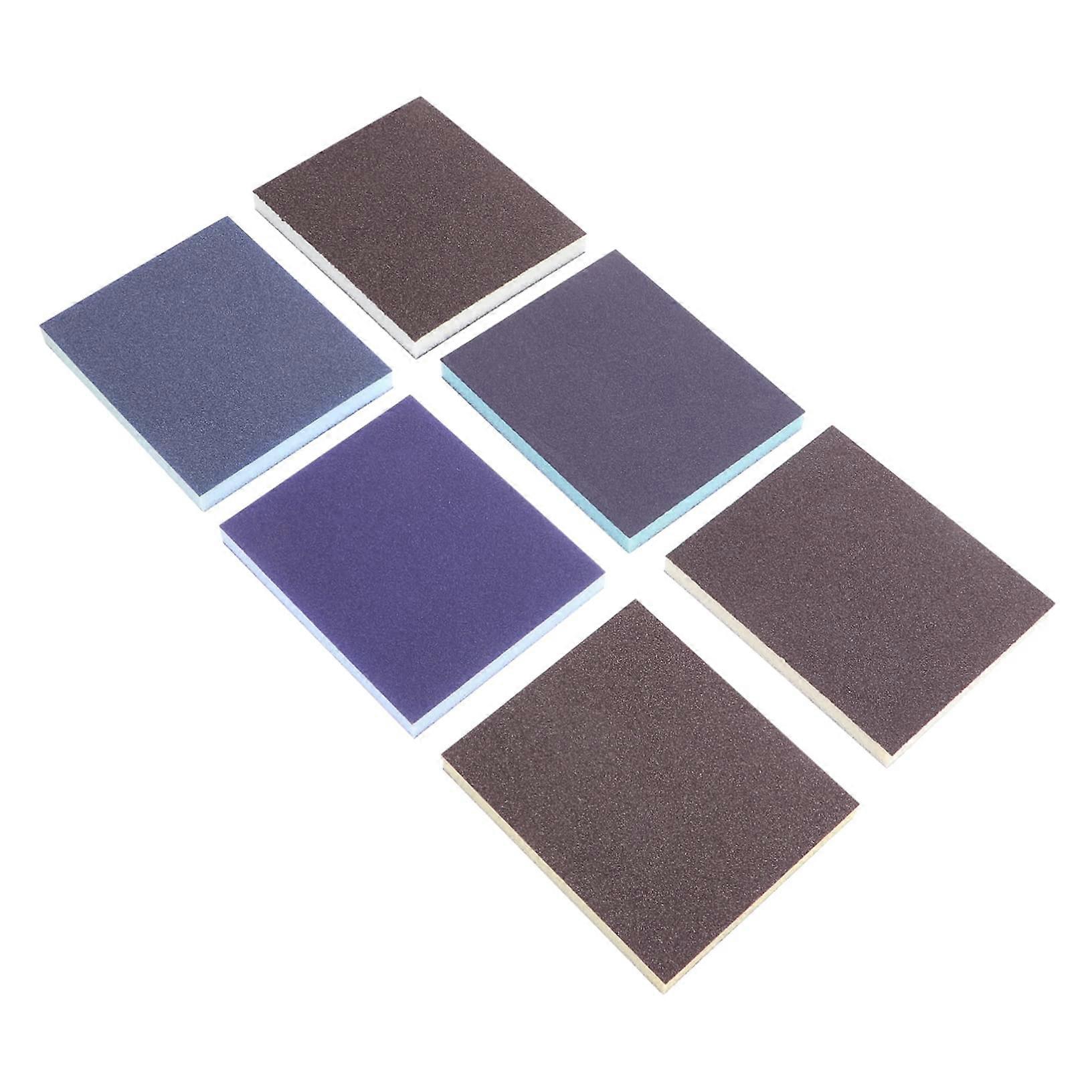 Pack of 6 Sanding Sponge Blocks for Random Orbital Sanders, High Cleaning Performance