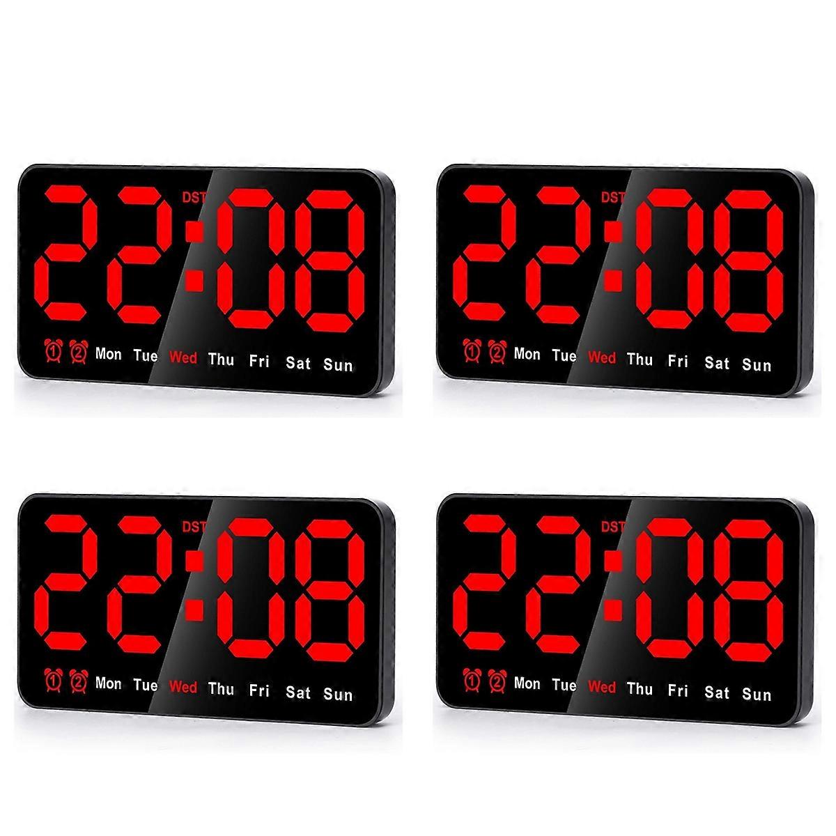 Digital Wall Clock, 9Inch LED Digital Clock(Red)