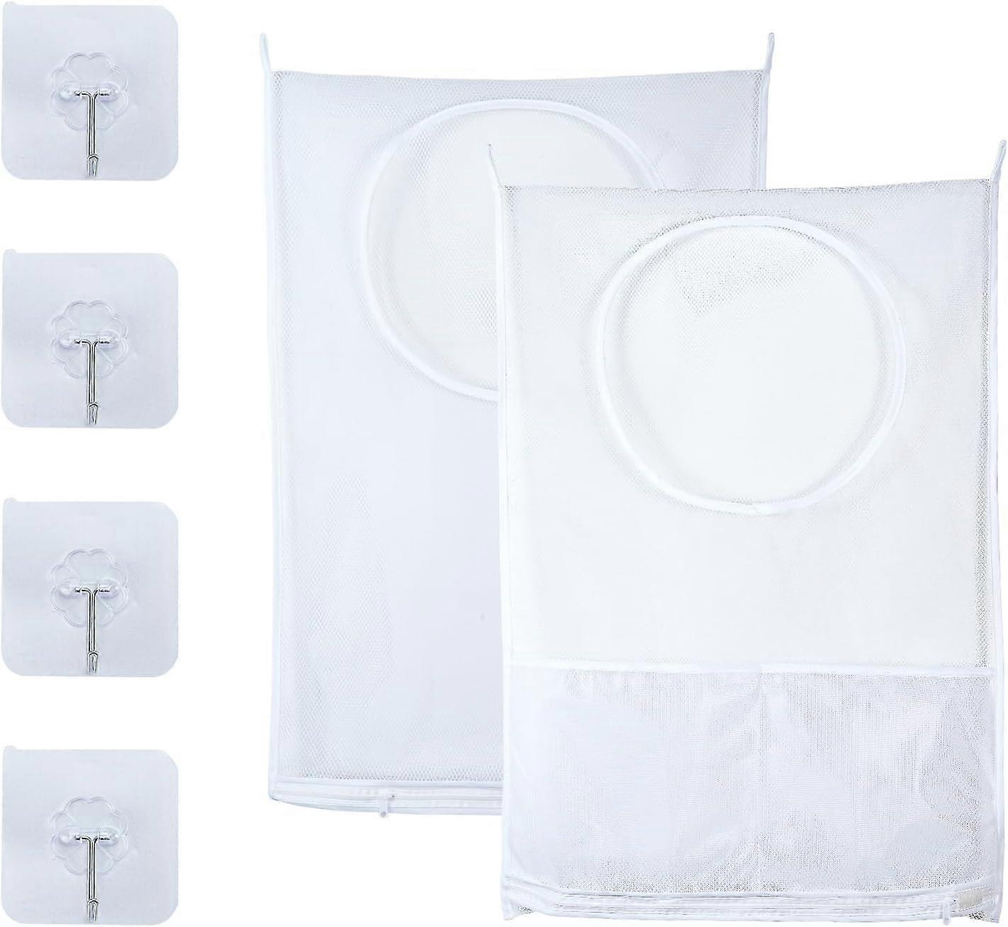 2-piece hanging laundry basket, wall mounted laundry basket