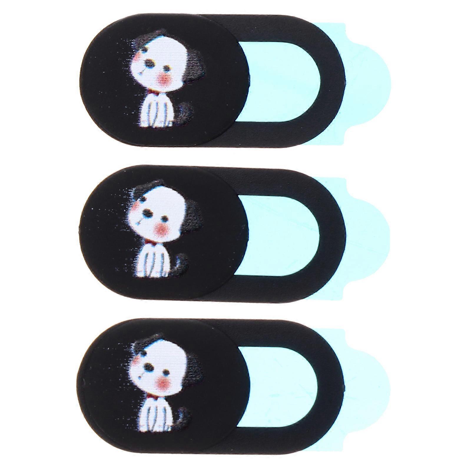 3pcs Webcam Privacy Covers with Dog Pattern Decorative Protective Stickers for Laptops, Tablets, and Phones Camera Lens Protection Patch