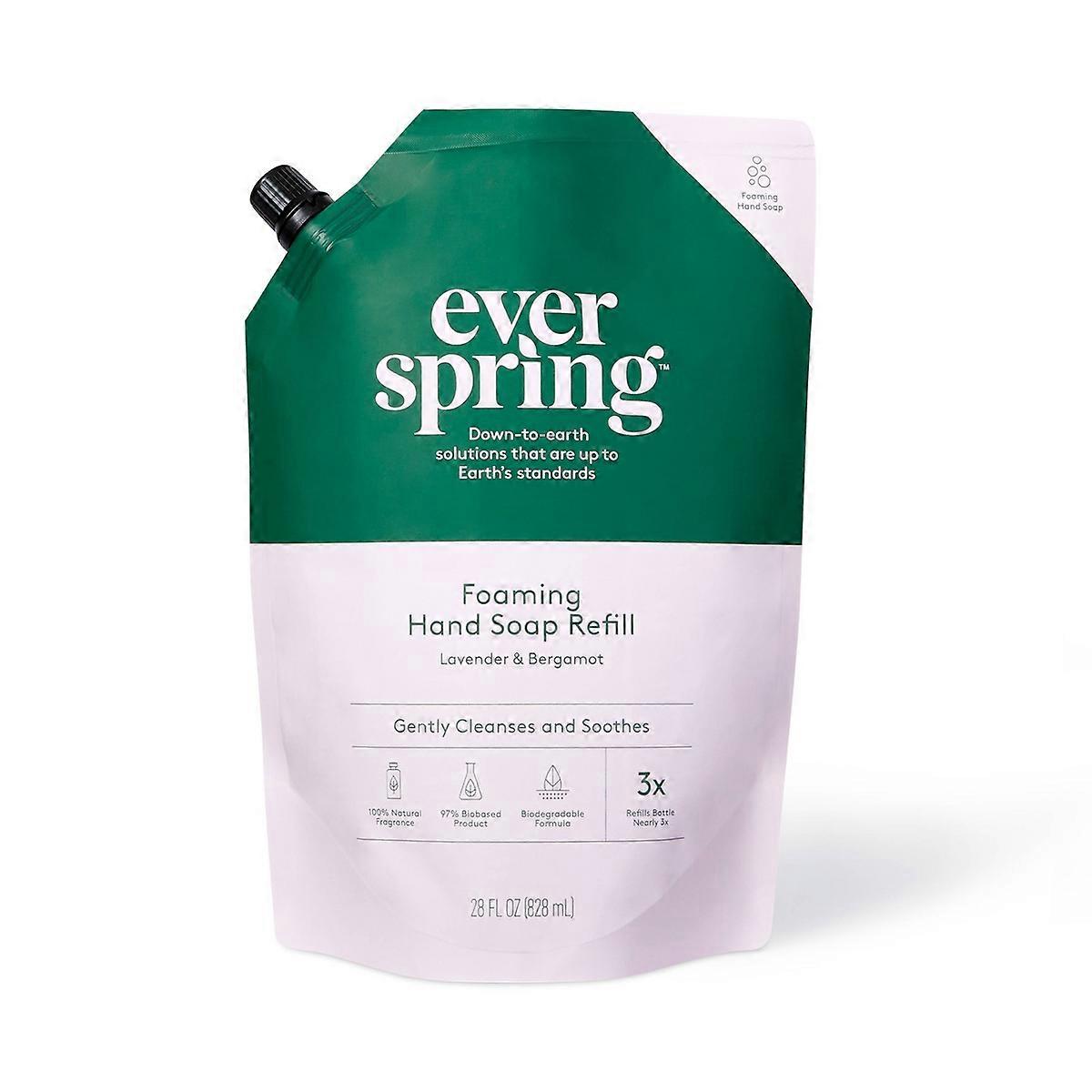 泡沫洗手液补充装 - 薰衣草和佛手柑 - 28 液量盎司 - Everspring™