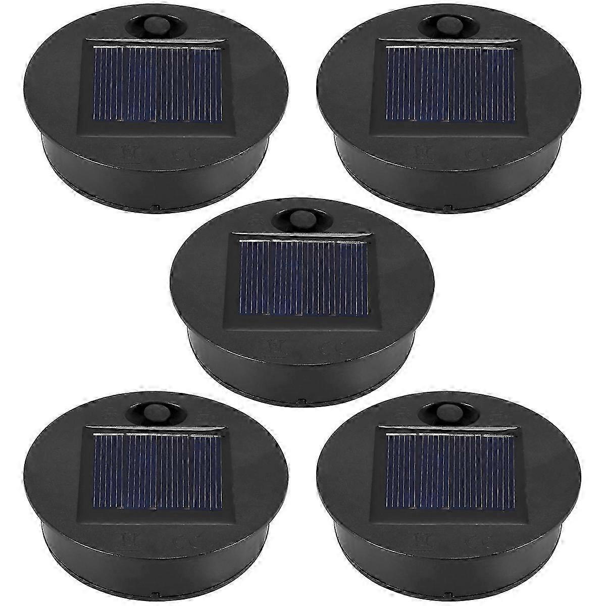 Conjunto de 5 Peças de Reposição Solar Light Branco Quente 7 Lumens 2.76 Polegadas Superior 2.36 Polegadas Inferior