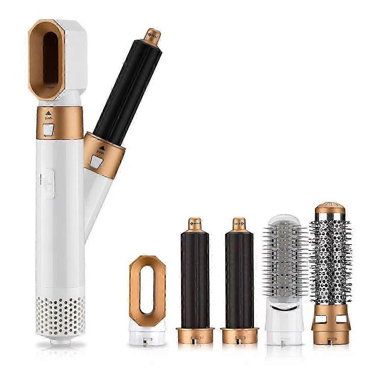 Multi-Functional 5-in-1 Styling Tool - Curler, Straightener & Dryer Brush for Effortless Looks