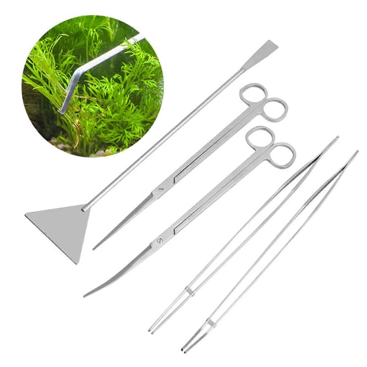 Aquarium Plants Driftwood Cleaner Kit - 6 Wireless Tank Filter Tools for Fish Aquariums, Easy to Use and Maintain