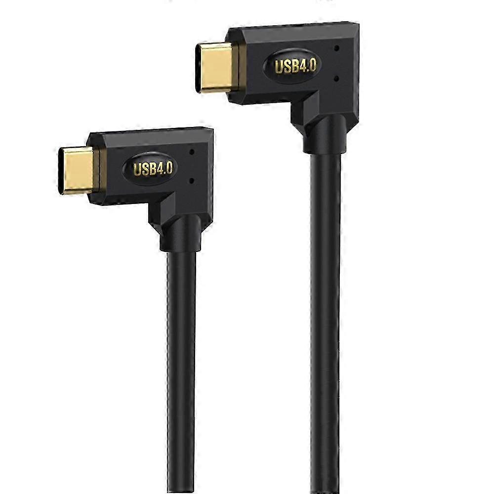 0.6m USB4 Type-C Side-Angled to Side-Angled Cable 40Gbps PD 240W Fast Charge 8K Video Compatible Cable