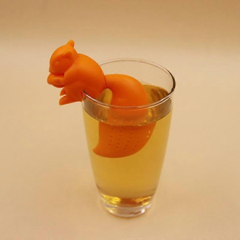 Kitchen Squirrel Tea Maker - Super Cute Silicone Loose Leaf Herbal Tea Strainer