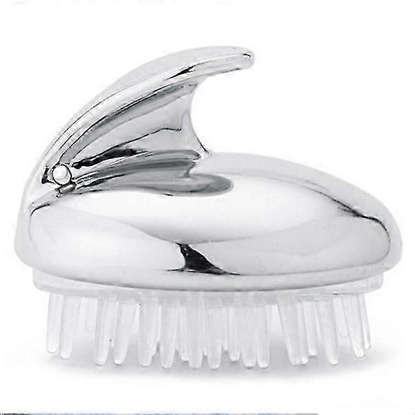 Scalp Massage Brush with Peeling Function in Silver
