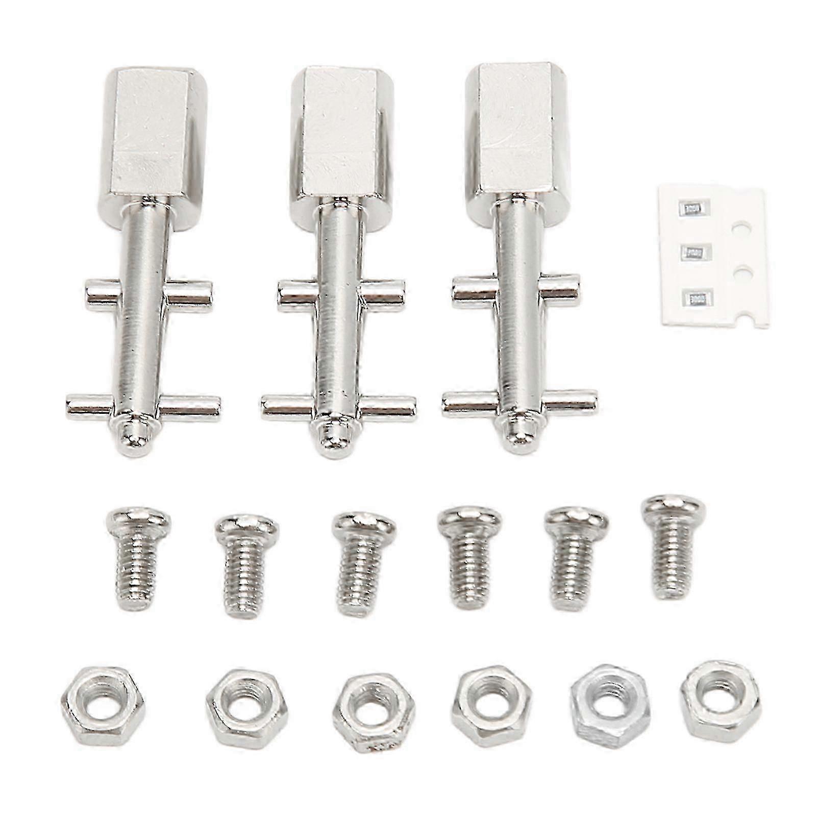 3pcs Toggle Switch Matte Chrome Coating Heavy Duty Toggle Flick Switch with Button for REVOX B77 B710 for STUDER A710 PR99