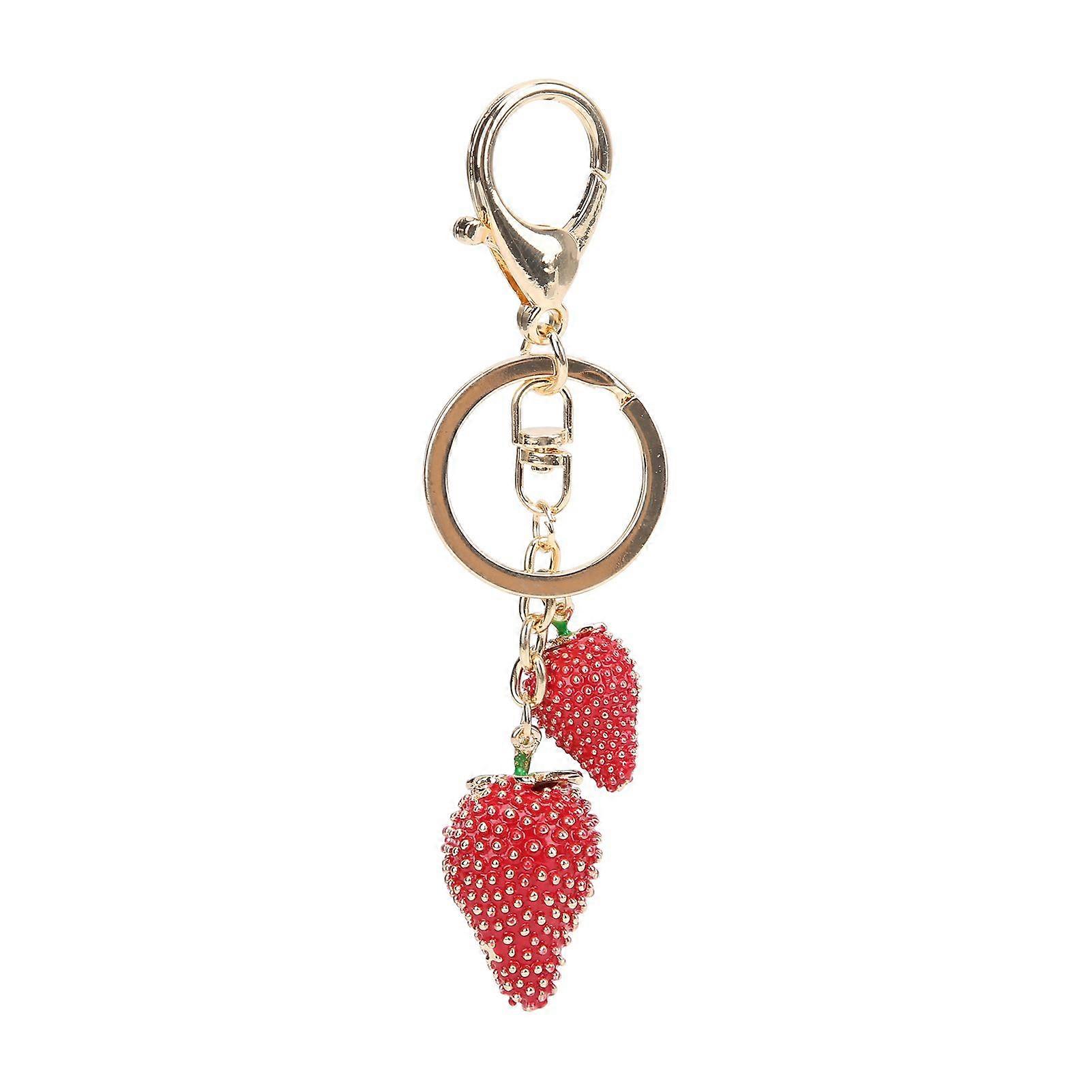 2025 Latest Model Keychain Alloy Strawberry Exquisite Stylish Key Pendant for