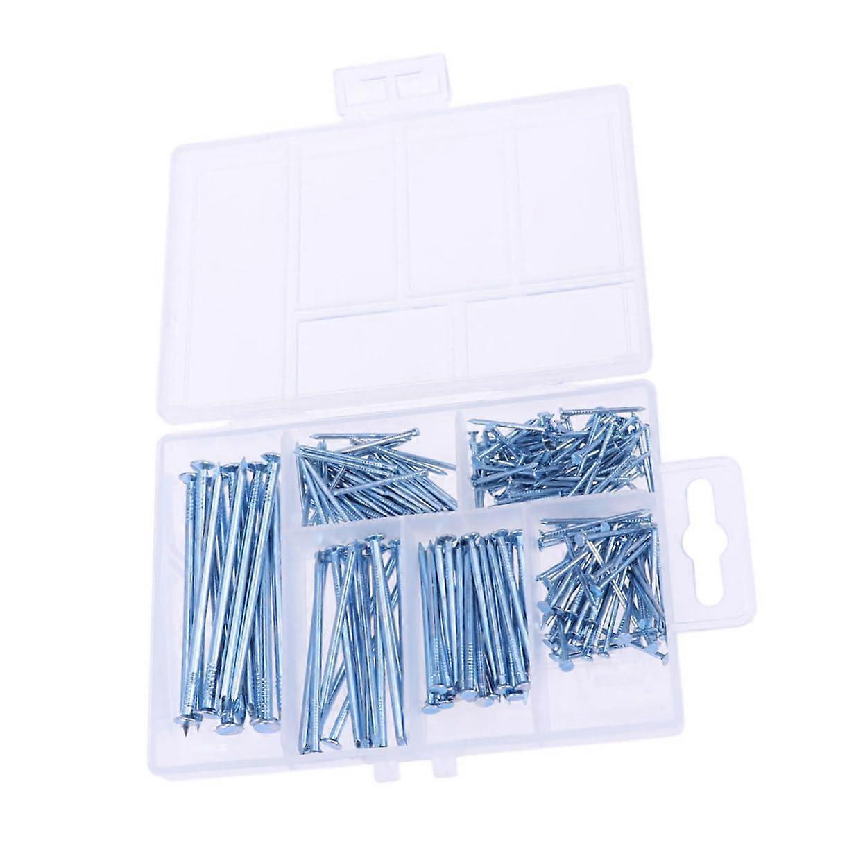 240-Piece Brad Nail Set, Round Steel Picture Hanging Nails, Rust-Resistant Metal for Woodworking Projects