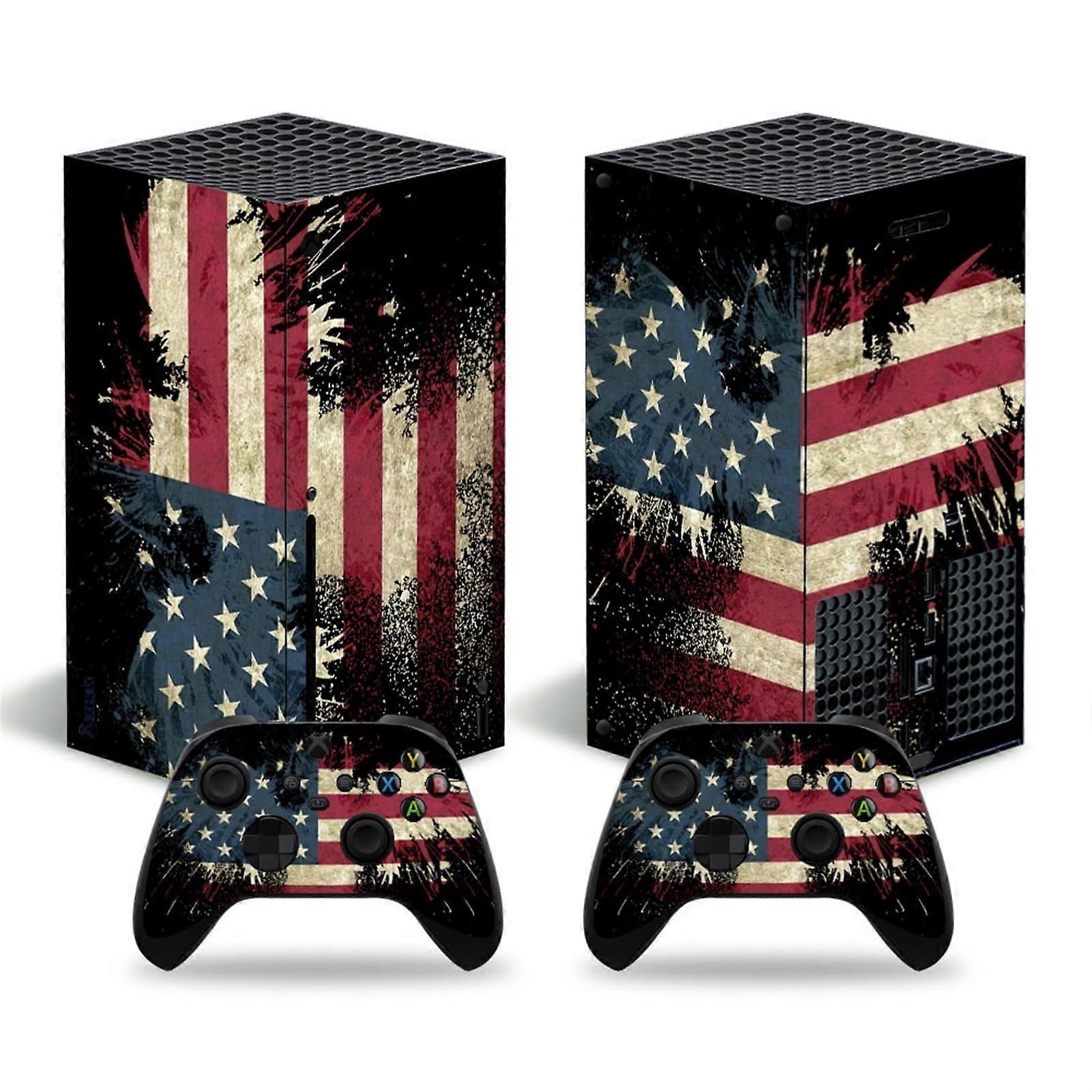 Protective Vinyl Skin Sticker Cover for Xbox Series X Console - Wrap Decal with Two Free Wireless Controller Stickers, Color 1