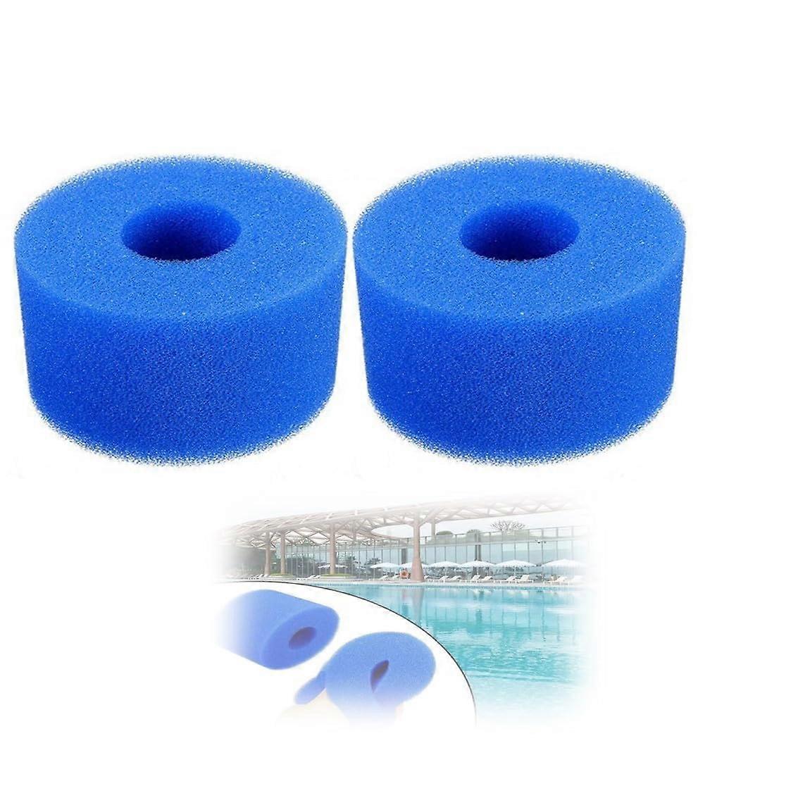 Washable Foam Filter S1 VI for Lazy Spa, Reusable Pool Cleaner Cartridge, Blue Maintenance Accessory, Effective Water Purifier, 2 Pack