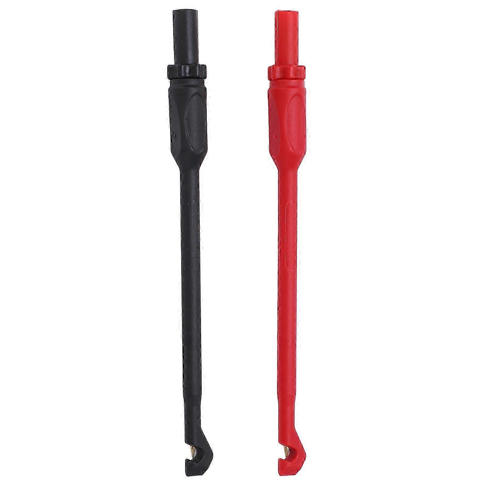 2PCS Piercing Probe Multimeter Test Hook with 4mm Connector Insulation Car Repair Test Needle