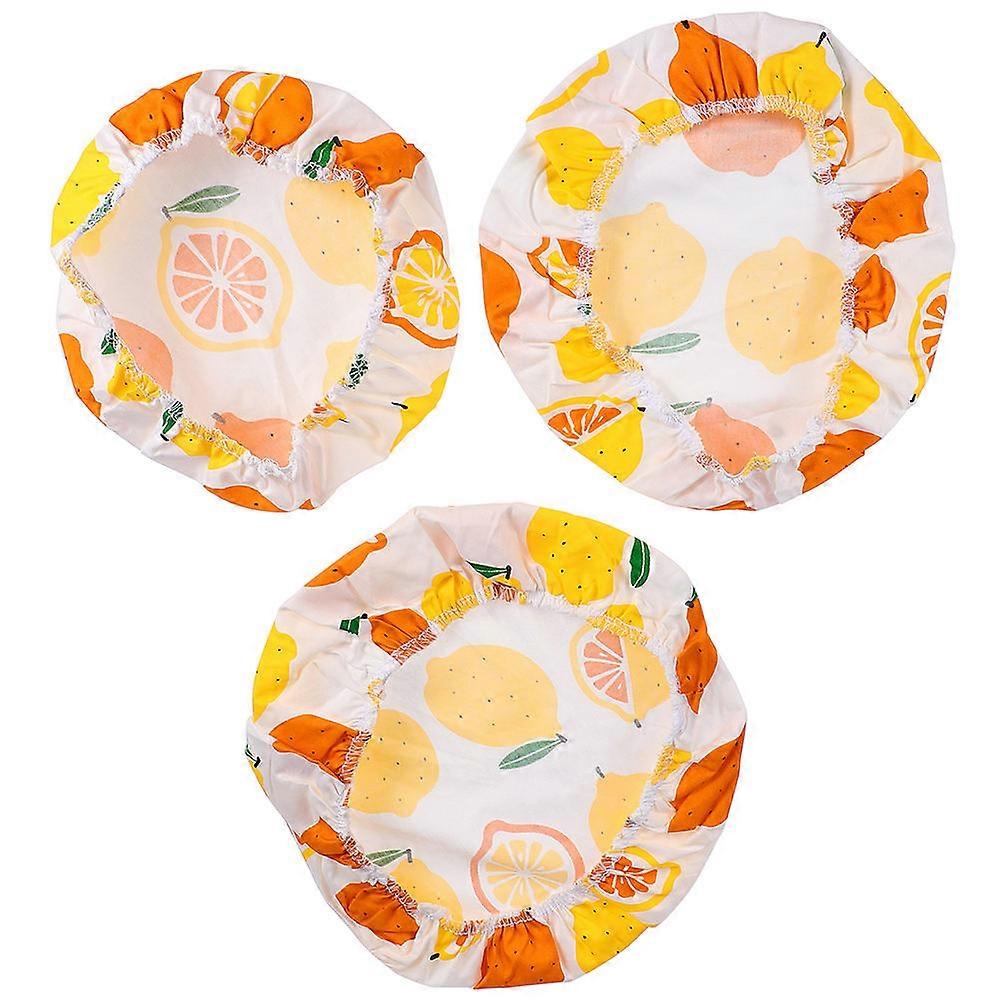 Reusable Bowl Covers With Elastic Edges For Plates Outdoor Eating 26X26X0.1CM 3Pcs