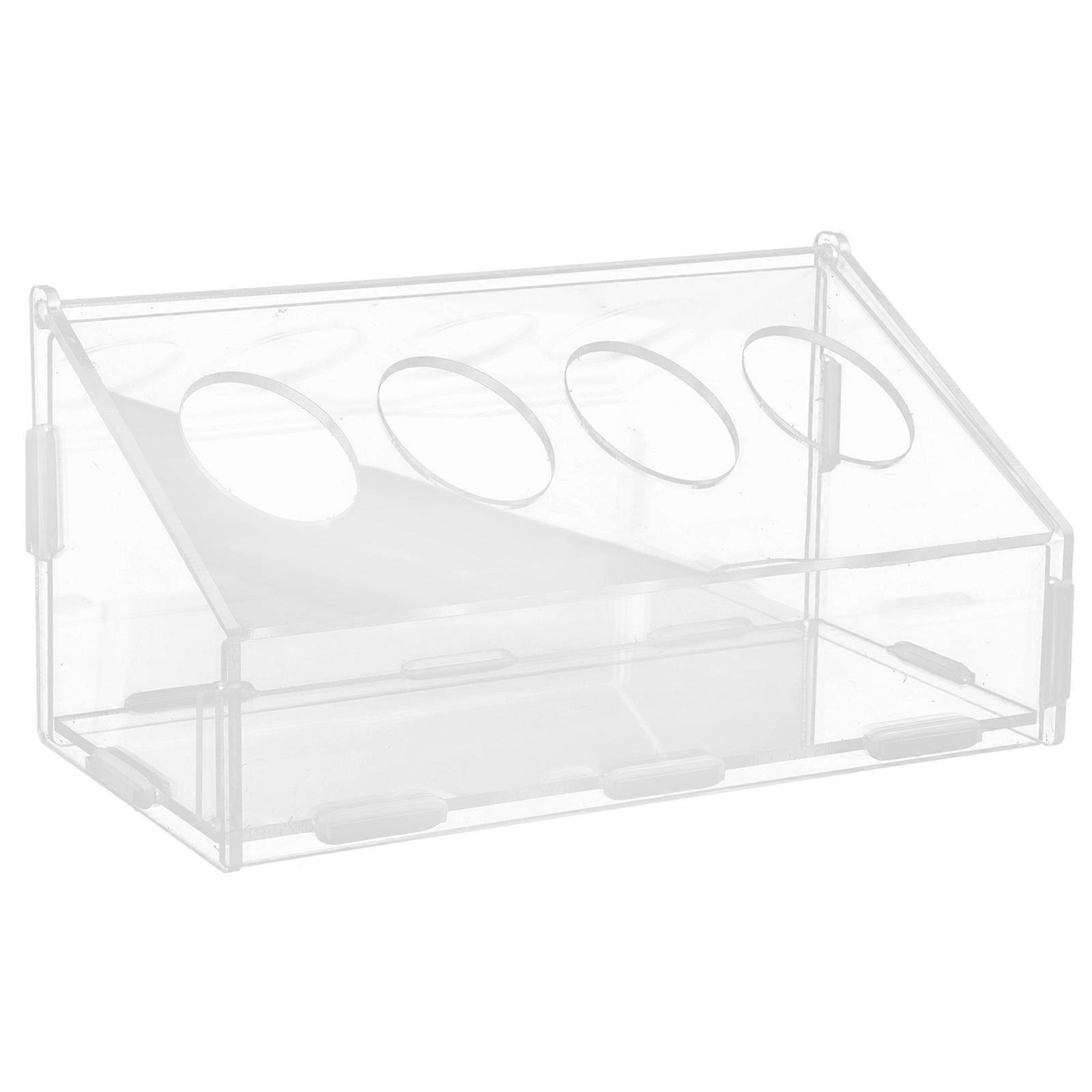 Acrylic Chick Feeder Trough Durable Automatic Poultry Food Container Lightweight Easy to Clean for Chicken Quail Enthusiasts