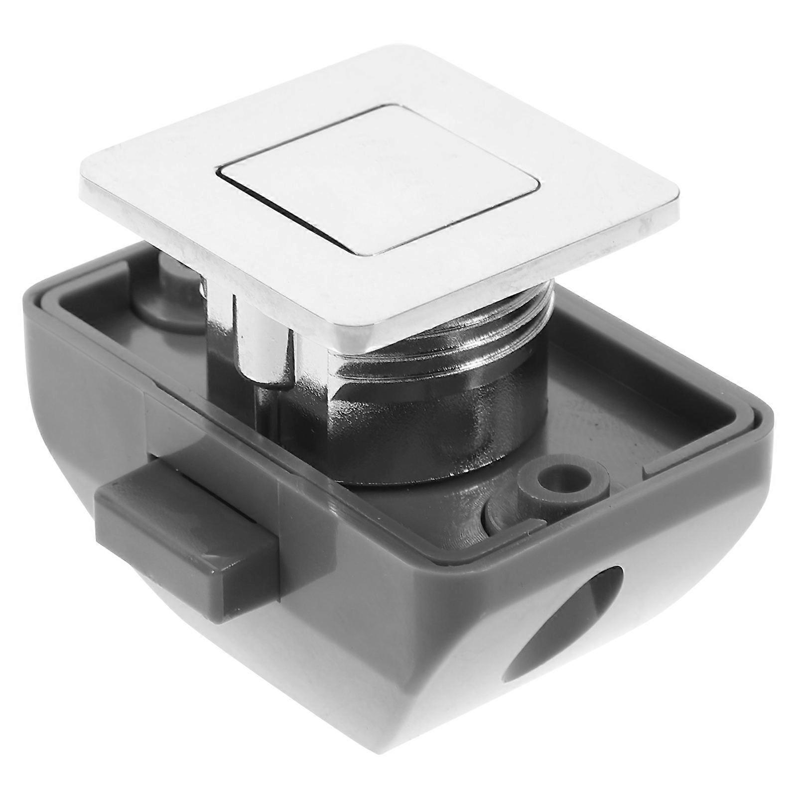 Push Button Latch Lock Zinc Alloy Simple For Cabinet Drawer Yacht Marine Environment 6.5X6CM Cabinet Door Closure 1Pack