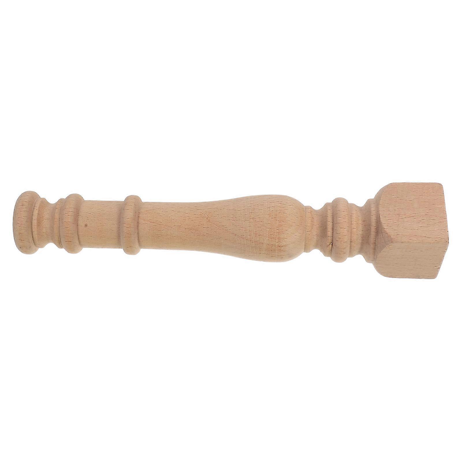 Wine Cabinet with Solid Wood Spindles for Home Storage Beige