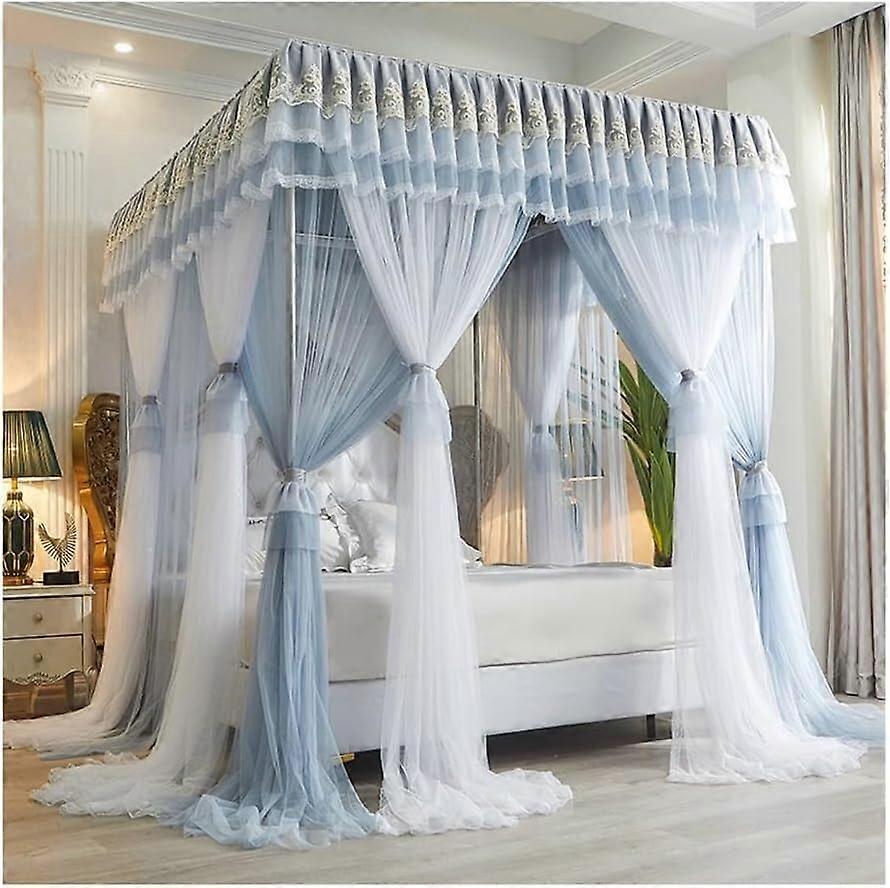 Baldachin mosquito net for double bed, princessstyle bedroom (Color: Pink2)