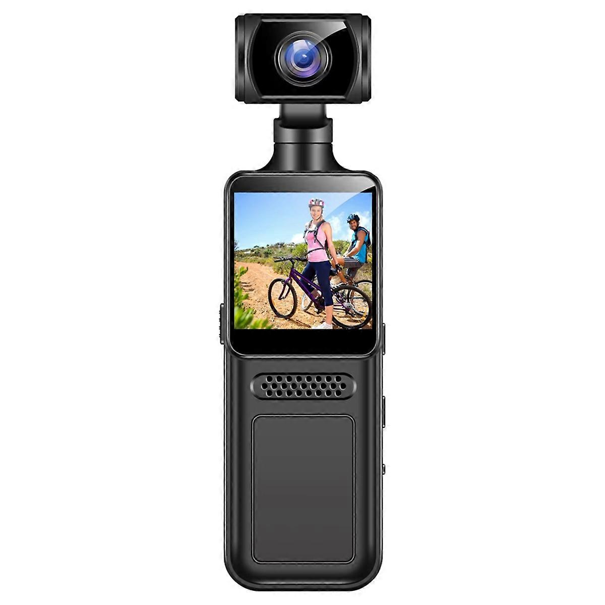 4G Protable Digital Camera 2K Pocket Motion Camera 180 Degrees Rotate Bike Driver Recorder Body Worn Camera No Memory