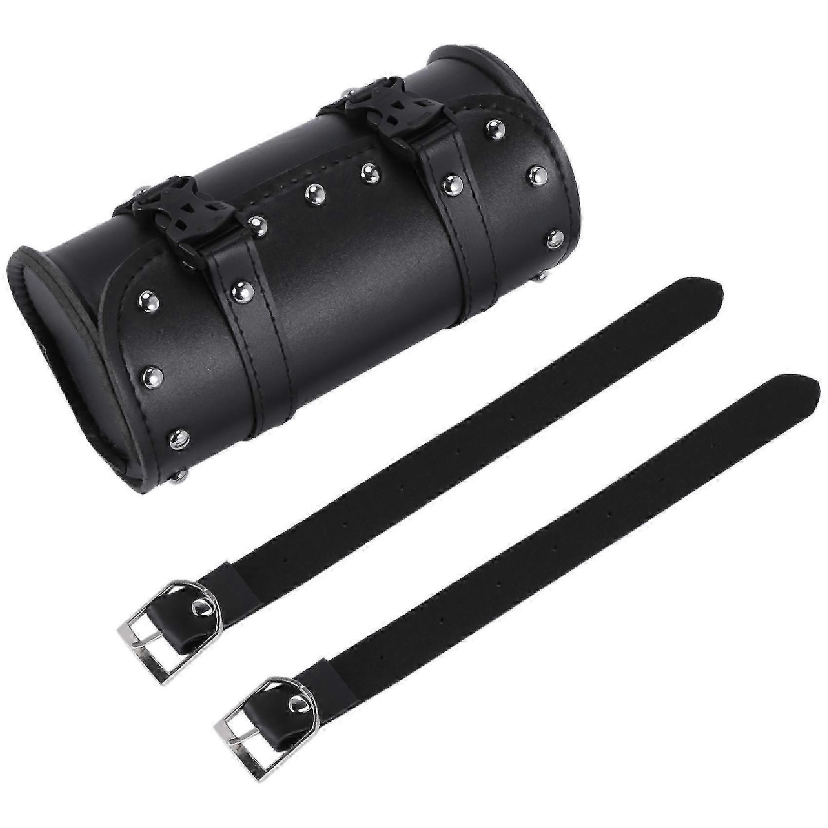 Motorcycle Leather Universal Tool Round Roller Saddle Bag fork for Travel Suitcase Edition 0708