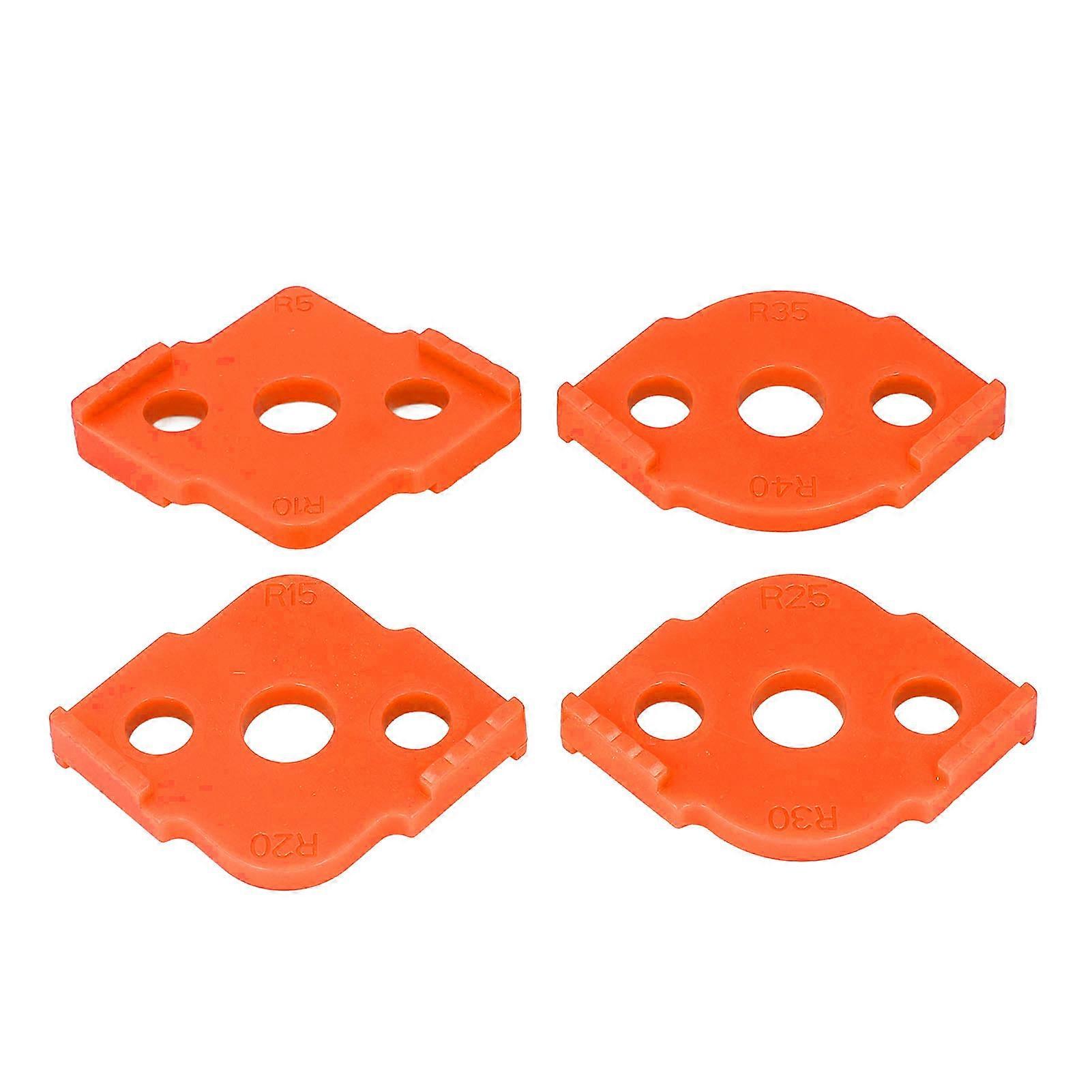 4 Pcs Router Template ABS Wear Resistant Woodworking Radius Jig Half Rounded Corner Positioner