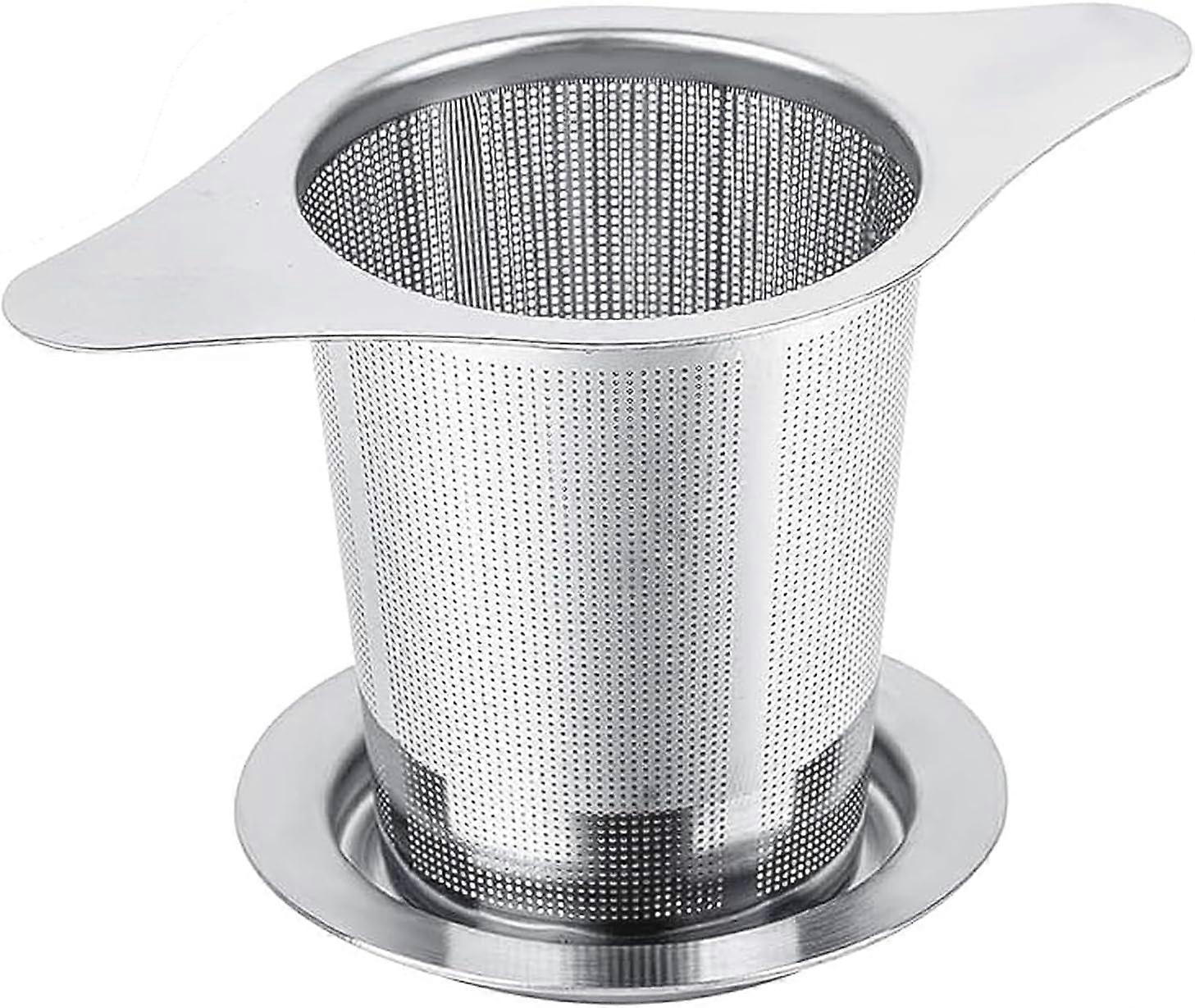 Stainless steel strainer with lid, suitable for cups  teapots