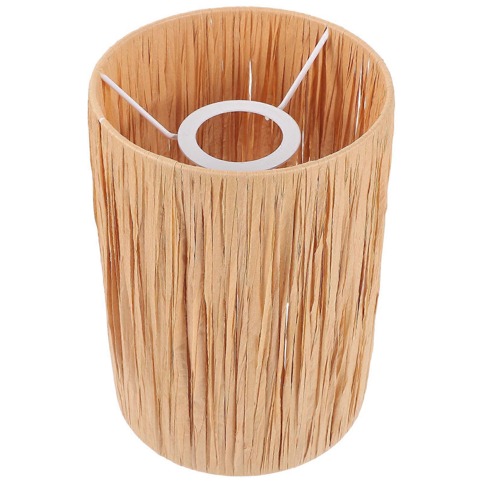 Paper Lamp Shade Replacement Soft Lighting Eye Protection Modern Style 20x14cm Chocolate 1Pack