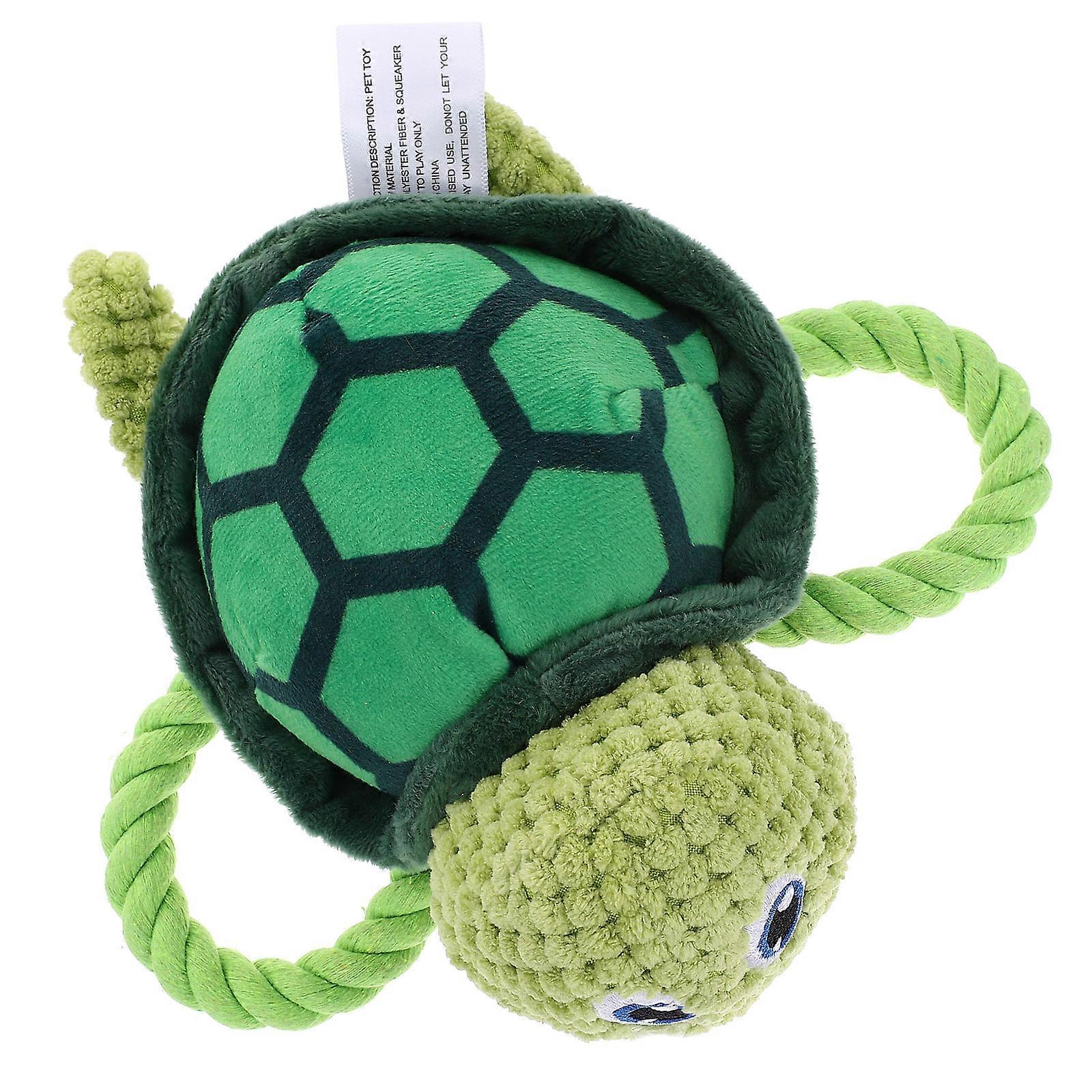 Small Puppy Chew Toy Teething Turtle Pet Toy Indoor Playing 18x17cm Squeaky 1Set