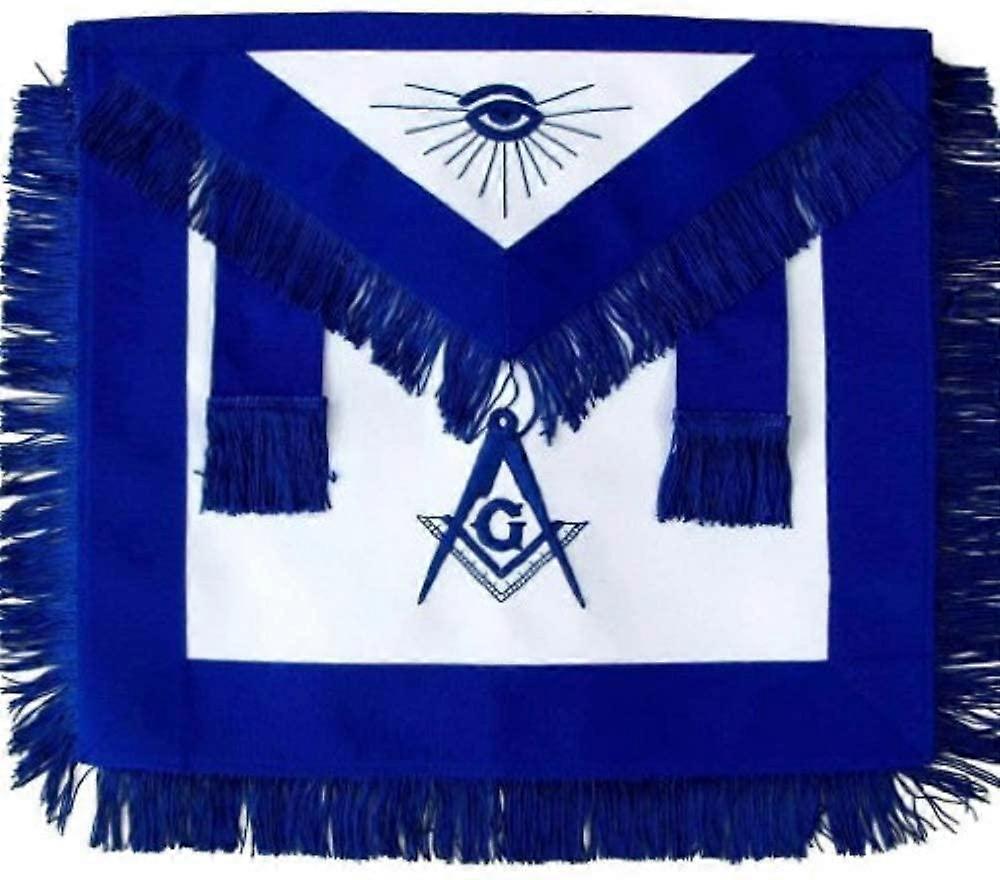 Masonic Master Mason Blue Lodge Apron Blue With Fringe