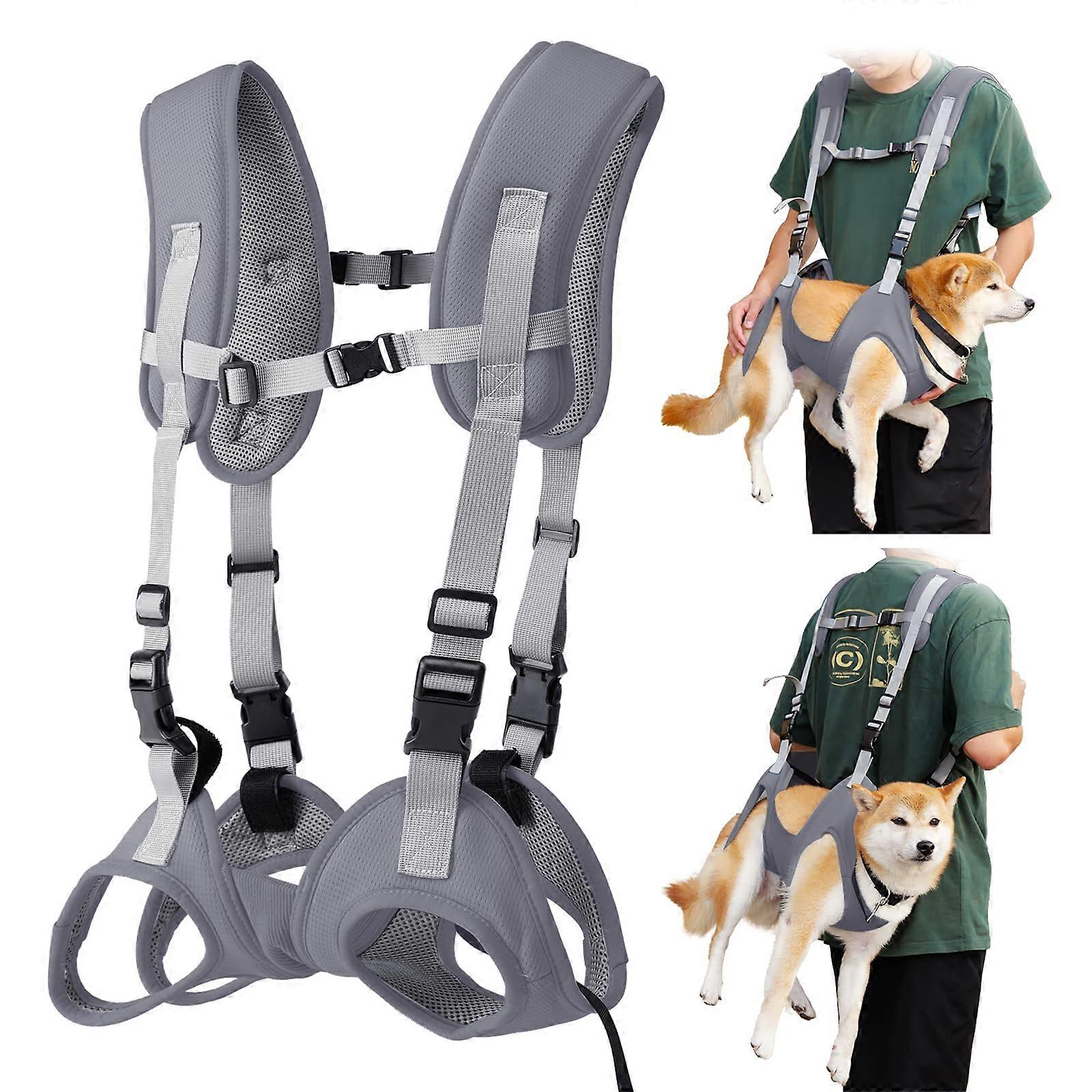 Dog Carrier Sling for Elderly Dogs, Joint Injuries, Arthritis, Grey