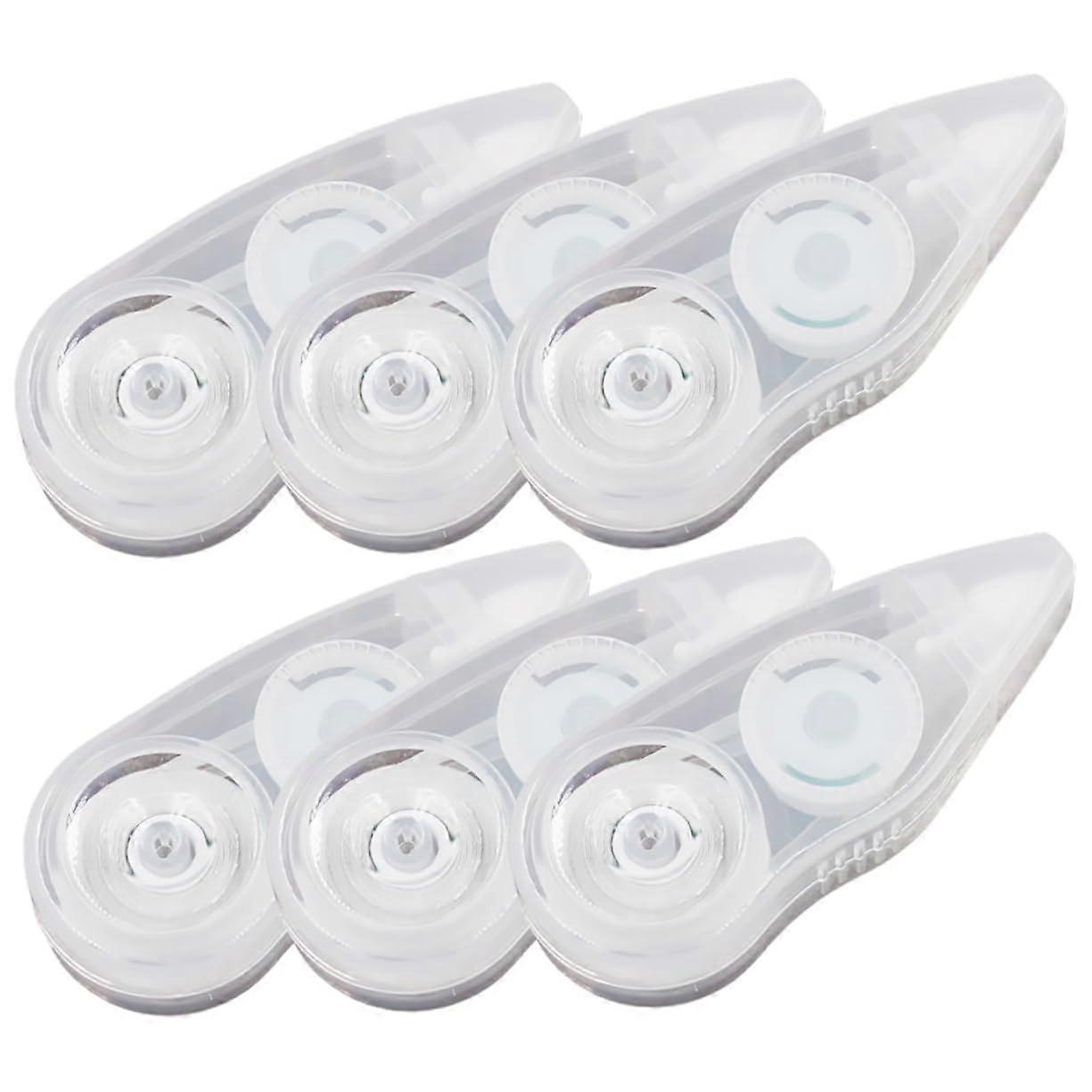 6Piece Whiteout Correction Tape Set with Practical Contour Roller, Easy to Use for Precise Corrections and Creative Projects, Ideal for Notes and