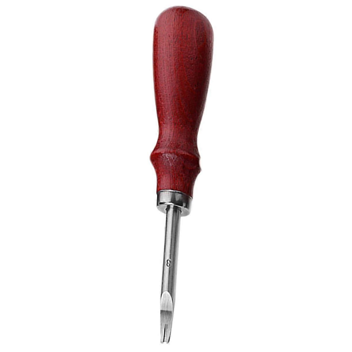 1 piece DIY leather cutter with wooden handle, robust edge beveling tool for precise leather crafting for hobbyists