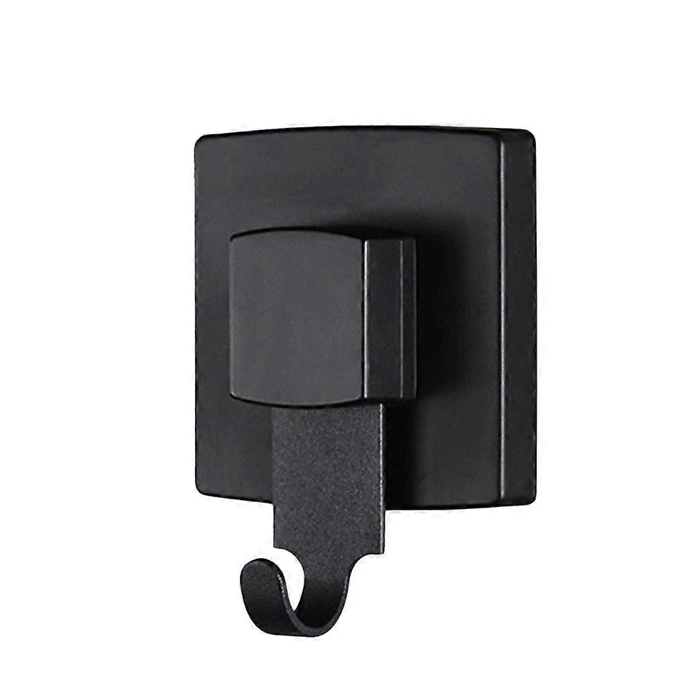 Multifunctional Towel Hooks For Bathroom Wall Seamless Design Home Accessories Black 1Set