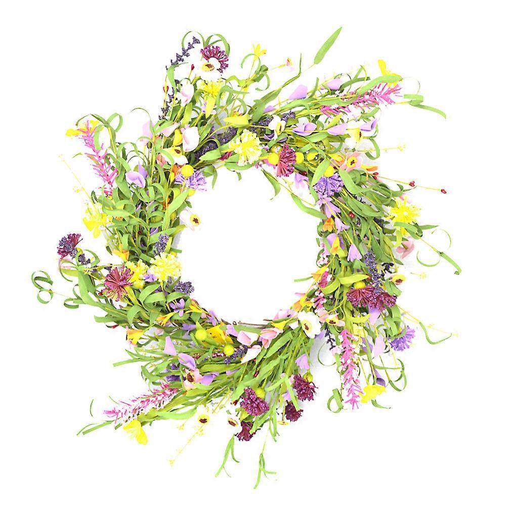 Artificial Flower Garland for Wall Hanging Decor Made of PE and Cane and Lightweight 1pc Assorted Color